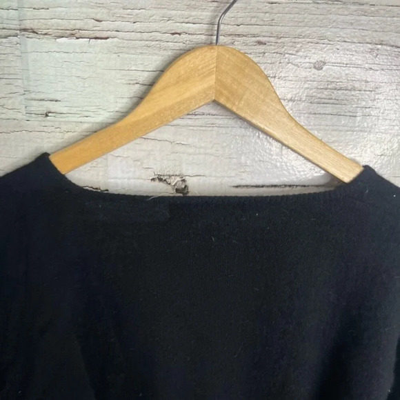 Emilio Rossi Vintage Angora lambs Wool sweater black silver  size medium - Picture 9 of 9